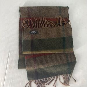 100% Lambswool Plaid Scarf 60” x 11” plus tassles